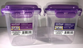 2ea 6.75Cup Sure Fresh Dry/Cold/Freezer Food Storage Containers W Clip-L... - £15.73 GBP