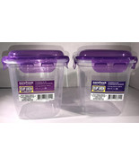 2ea 6.75Cup Sure Fresh Dry/Cold/Freezer Food Storage Containers W Clip-L... - £15.47 GBP