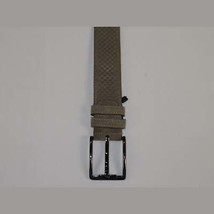 Mens Genuine Basket weave Suede Soft Leather Belt PIERO ROSSI Turkey # 1002 Gray image 2