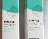 Lot of 2 Hero Cosmetics Pimple Correct Acne Clearing Gel Pen - 2% Salicy... - $18.55