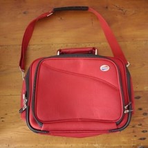 American Tourister Red Nylon Soft Shell Travel Shoulder Carry On Suitcase Bag - £39.30 GBP