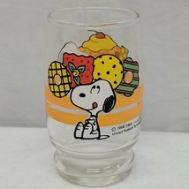 Vintage Peanuts Snoopy Woodstock Sundae Sweets Juice Glass 1958 1965 - £7.65 GBP