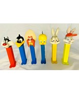 Vintage Pez Dispensers 6 Looney Tunes Bugs Daffy Yosemite Sylvester - £22.87 GBP