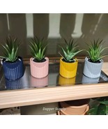 IKEA DAKSJUS Plant Pot Set Of 4 Mixed Colors 2 ¼&quot; Earthenware Indoor Use  - $28.70