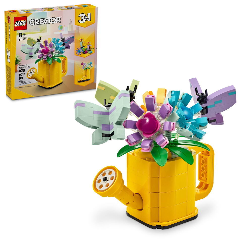 LEGO Creator 3 in 1 Flowers in Watering Can Building Toy, Transforms fro... - $61.75