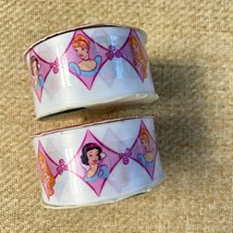 Vintage Disney Princess Satin Ribbon 2 Rolls Snow White Cinderella Belle - $419.32 MXN