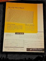 1949 Ford Tailored Valances w/ cloth sample Literature Sales Dealership  - $14.80