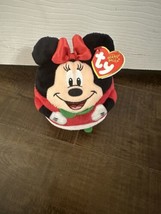 Ty Beanie Ballz Disney Minnie Mouse Holiday Plush Toy 6 Inch  - $10.18