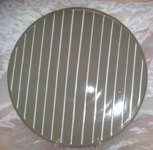 Vtg Claudia Shuride Toscany-Gray White Striped Serving Platter- Large 15... - $14.95