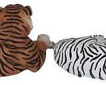 Pair Of Large Siberian And Bengal Tiger Resting 15.5&quot;L Statue Home Garde... - $99.95
