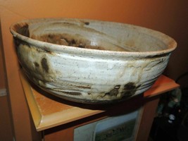 Large Bowl 11&quot; x 4.25&quot;+ Brown glaze haresfur Chinese / Japanese Vintage/... - $85.49