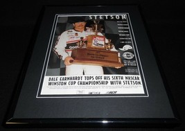 Dale Earnhardt 1993 Stetson Framed 11x14 ORIGINAL Vintage Advertisement - £39.56 GBP