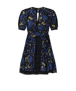 Self-Portrait Navy Black Wildflower Printed Mini Dress UK 6 US 2 - $73.50