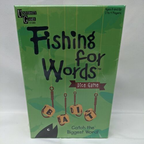 University Games Fishing For Words Dice Game Catch The Biggest Word - $14.96