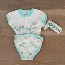 New Vintage Carter’s Dinosaur Snap Short Sleeve Bodysuit 0-6 mos Small NOS - $29.99