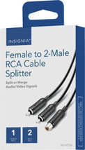 NEW Insignia NS-HZ526 Female to 2-Male RCA A/V Audio Video Cable Splitte... - $6.88