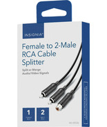 NEW Insignia NS-HZ526 Female to 2-Male RCA A/V Audio Video Cable Splitte... - £5.41 GBP