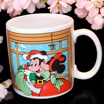 Disney Xmas Mickey Minnie Mistletoe Holly 12 Oz Mug 30082 Applause Holid... - $197.56 MXN