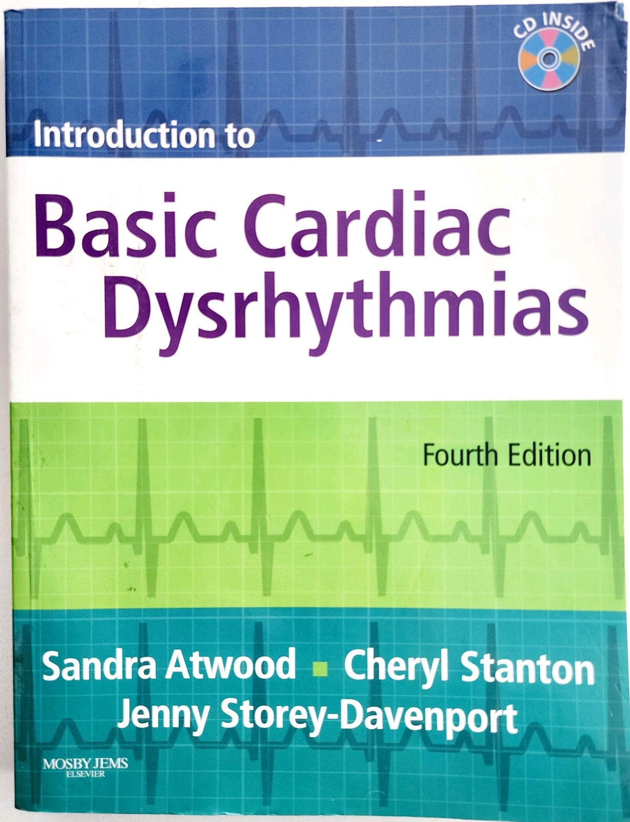 2009 Basic Cardiac Dysthymias Medical Textbook w/ Unused CD Heart PB WHBS Item image 2