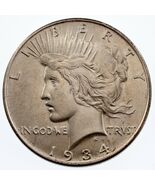 1934 Silver Peace Dollar in BU Condition, Excellent Eye Appeal, Full Luster - €157,95 EUR