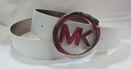 Michael Kors women&#39;s Synthetic Leather White Belt - Medium Sz XL  NWT MSRP $45 - £27.49 GBP