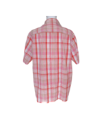 Ralph Lauren Mens Vintage Plaid Shirt Size L Short Sleeve  Peach White - $13.22 CAD