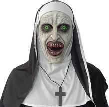  2023 Nun Scary Mask, Halloween Party Scary Full Head Costume Latex Mask  - £10.38 GBP