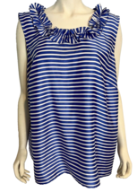 RSVP by Talbots Women&#39;s Sleeveless Striped Top Blue/White 3X - £22.84 GBP