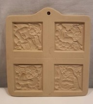 Brown Bag Pottery Cookie, Paper, Chocolate, Wax Art Mold 1995 Cherub Gif... - $28.08