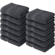 [12 Pack] Premium Wash Cloths Set (12 X 12 Inches) 100% Cotton Ring Spun, Highly - £25.35 GBP