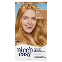 New Clairol Nice&#39;n Easy Permanent Hair Dye, 8G Medium Golden Blonde Hair Color - £12.87 GBP