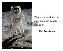Neil Armstrong &quot;One Small Step For Man, Giant Leap For Mankind&quot; 8X10 Photo - £6.65 GBP