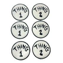 Thing 1 and Thing 2 Patch 3&quot; Diameter Black and White - £7.66 GBP