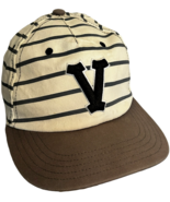 Vans V Creme Gray Stripe Gray Bill Adjustable Cap Hat OSFA EUC! - €6,54 EUR