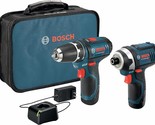 Bosch Clpk22-120 12V Max Cordless 2-Tool Combination Kit, And A Case 3/8... - $218.99