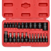 25 Piece Torx Bit Socket And Female External Socket Set, 13 Star Socket ... - £31.12 GBP