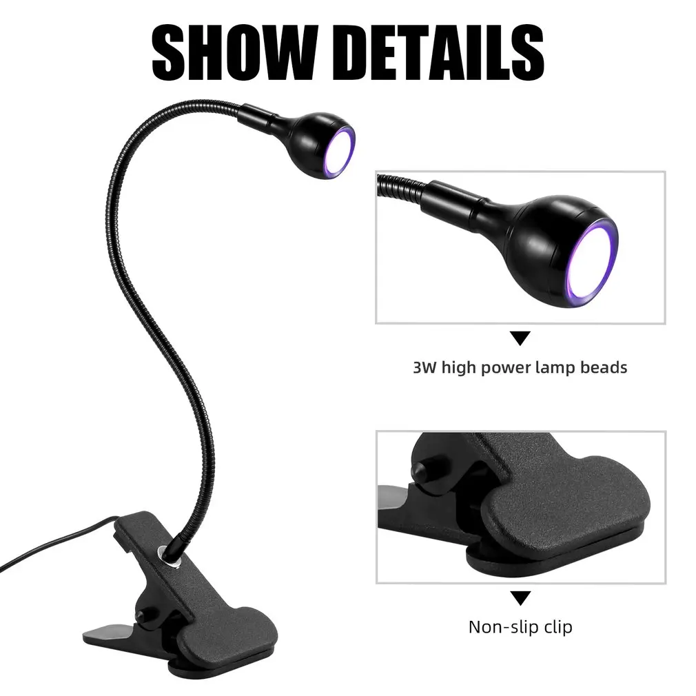 Play Hot USB Led Reading Desk Light UV Lamp Purple Light Mobile Phone Repair UV  - £23.25 GBP