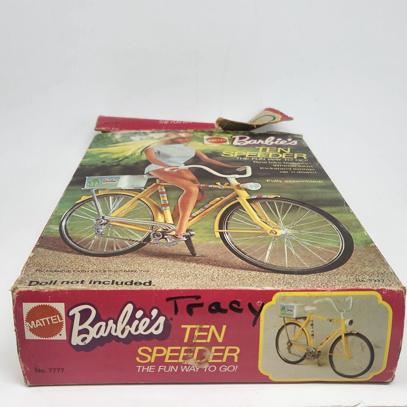 VINTAGE 1973 MATTEL BARBIE TEN SPEEDER YELLOW BIKE # 7777 IN ORIGINAL BOX Item image 14