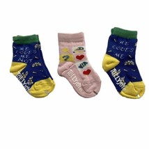 Tollyjoy Toddler Girl Socks Lot of 2 Pink And Blue 1-2 Years Old - £2.28 GBP