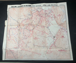 OLD ALBANIA WAR MAP-DIRECTION FROM KORCA TO GRAMSHI-SECOND&amp;THIRD STAGE-C... - £27.25 GBP