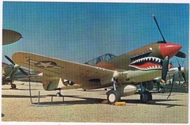 Postcard Curtiss P-40N Warhawk Fighter Aircraft - £2.73 GBP