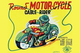 Round Motor-cycle Cable Rider 20 x 30 Poster - £20.38 GBP