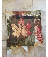 Autumn Accent Pillow Colorful Fall Leaves - £23.22 GBP