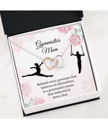 Gymnastics Mother Message Card Jewelry Gift | Proud Sport Mom Necklace  - £39.30 GBP - £51.11 GBP