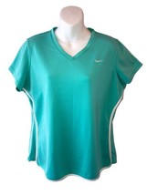 Nike Pro Women Athletic Top Shirt V-Neck Short Sleeve Pullover Stretch S... - £11.68 GBP
