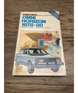 Vintage Chilton Dodge Omni Horizon 1978-80 Repair Manual Automotive Mech... - $9.89