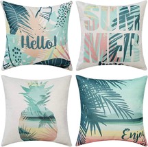 Ulove Love Yourself Accent Throw Pillow Case Lot 17&quot; Tropical Summer Beach Theme - £15.84 GBP