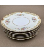 Noritake China Topaze Print Vintage Porcelain Salad Dinner  Plates Set o... - $89.00