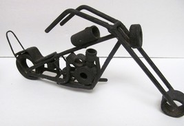 Motorcycle Chopper Metal Junk Art Steel Iron Hand Crafted 12&quot;X5.5&quot;X1.25&quot; VTG - £31.00 GBP
