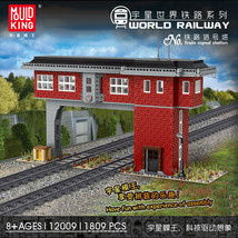 Railway Signal Station Model Building Blocks Train MOC Bricks Toys Set Kids Gift - £110.78 GBP